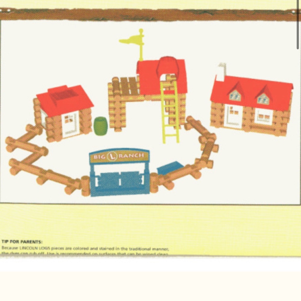 Vintage Lincoln Logs Big L Ranch Set